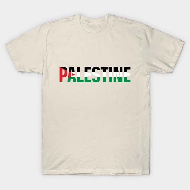 Free Palestine with Palestinian Freedom Flag Solidarity Design T-Shirt by QualiTshirt